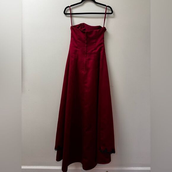 Alexia Designs Red Formal Maxi Dress Size 4 - Picture 5 of 7